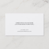 TREE RINGS IN DK GRAY Modern Business Card Visitenkarte (Rückseite)
