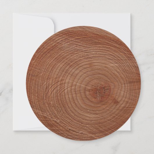Tree Rings Rustic Country Wedding Einladung (Rückseite)