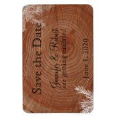 Tree Rings Rustic Country Wedding Save the Date Magnet (Vertikal)