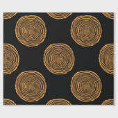 Tree Rings Seamless Pattern. Saw cut tree trunk ba Geschenkpapier (Flach)
