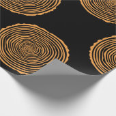 Tree Rings Seamless Pattern. Saw cut tree trunk ba Geschenkpapier (Ecke)