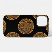 Tree Rings Seamless Pattern. Saw cut tree trunk ba iPhone Hülle (Rückseite (Horizontal))
