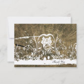 Tree Rings Shabby Lace vielen Dank Mitteilungskarte (Vorderseite)