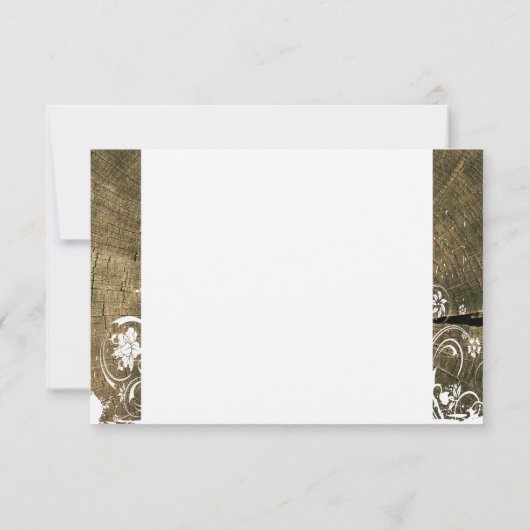 Tree Rings Shabby Lace vielen Dank Mitteilungskarte (Rückseite)