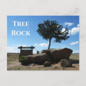 Tree Rock, Median of Interstate 80, Buford Wyoming Postkarte (Vorderseite)