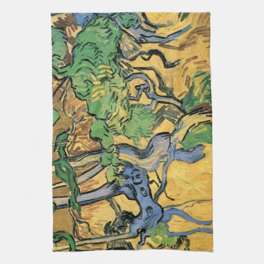 Tree Roots and Trunks von Vincent van Gogh Geschirrtuch (Vertikal)