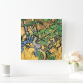 Tree Roots and Trunks von Vincent van Gogh Quadratische Wanduhr (Zuhause)