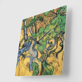 Tree Roots and Trunks von Vincent van Gogh Quadratische Wanduhr (Winkel)