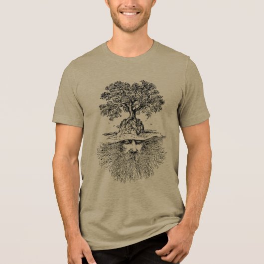 Tree Roots Man Tri-Blend Shirt (Vorderseite)