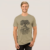 Tree Roots Man Tri-Blend Shirt (Vorderseite voll)