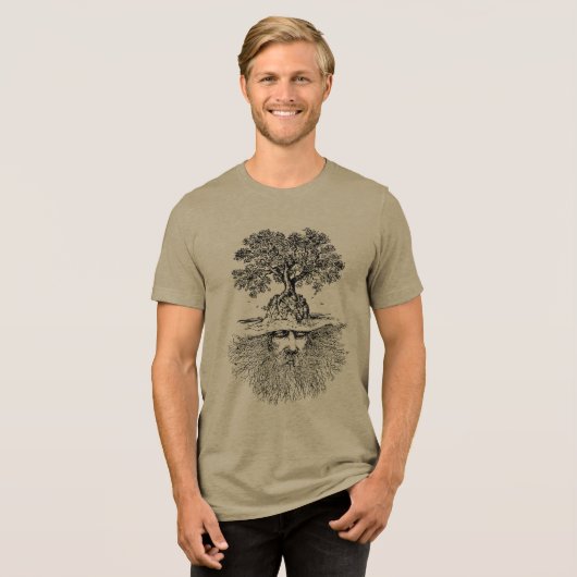 Tree Roots Man Tri-Blend Shirt (Vorderseite voll)