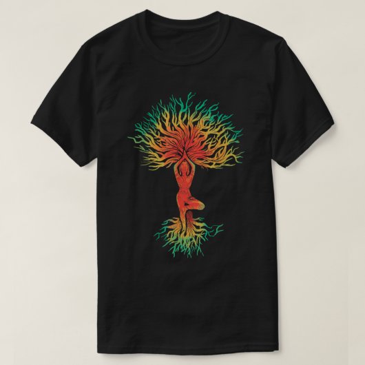 Tree Roots Night Ornament Mandala Praxis Spiritu T-Shirt (Design vorne)