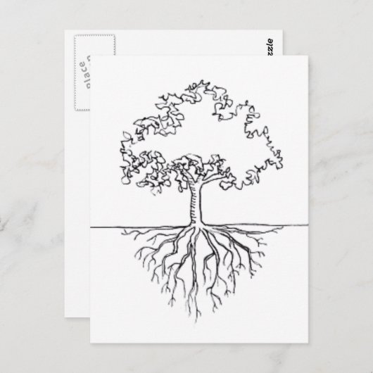 Tree Roots Postkarte (Vorne/Hinten)