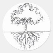 Tree Roots Runder Aufkleber (Vorderseite)