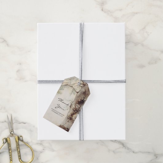 Tree Rustic Wedding Vielen Dank Geschenkanhänger (Mit Garn)