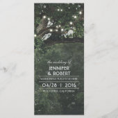 Tree-Rustic Woodland Hochzeitsprogramm für String Programm (Vorderseite)