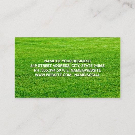 Tree Sapling | Hintergrund des Grasfeldes Visitenkarte (Rückseite)