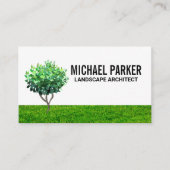 Tree Sapling | Hintergrund des Grasfeldes Visitenkarte (Vorderseite)