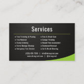 Tree Service Arborist Metallic Visitenkarte (Rückseite)