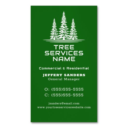 Tree Service Business Card Magnet (Vorderseite Vertikal)