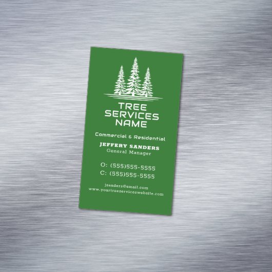 Tree Service Business Card Magnet (Beispiel)