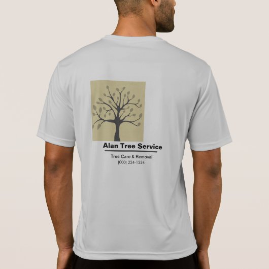 Tree Service Business Card T-Shirt (Rückseite)