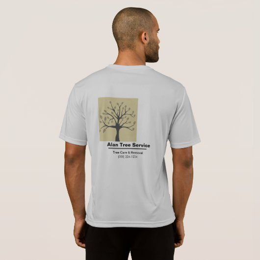 Tree Service Business Card T-Shirt (Schwarz voll)