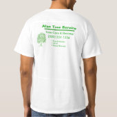 Tree Service Business Card T-Shirt (Rückseite)