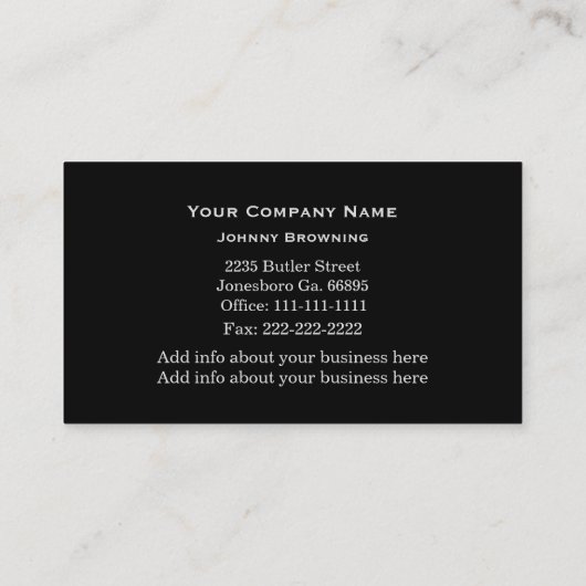 Tree Service Business Card Visitenkarte (Rückseite)