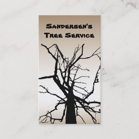 Tree Service Business Card Visitenkarte (Vorderseite)