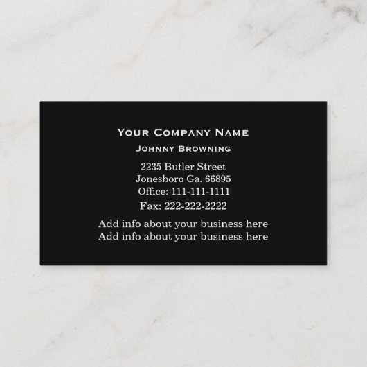 Tree Service Business Card Visitenkarte (Rückseite)