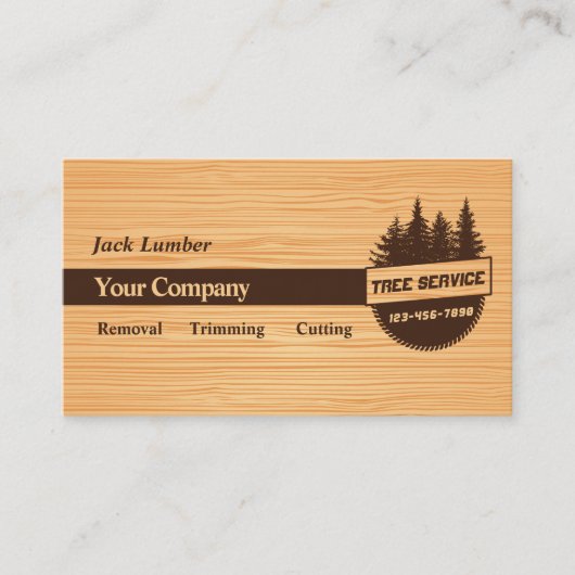 Tree Service Business Cards Visitenkarte (Vorderseite)