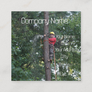 Tree Service Business Quadratische Visitenkarte