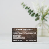 Tree Service Company Business Card Visitenkarte (Stehend Vorderseite)