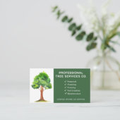Tree Service Company Business Card Visitenkarte (Stehend Vorderseite)