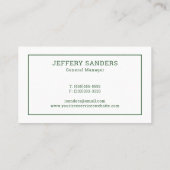 Tree Service Company Business Card Visitenkarte (Rückseite)