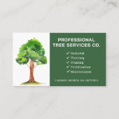 Tree Service Company Business Card Visitenkarte (Vorderseite)