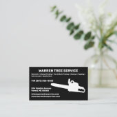 Tree Service Company Business Card Visitenkarte (Stehend Vorderseite)