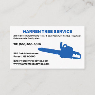 Tree Service Company Business Card Visitenkarte