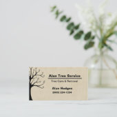 Tree Service Company Business Card Visitenkarte (Stehend Vorderseite)