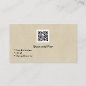 Tree Service Company Business Card Visitenkarte (Rückseite)