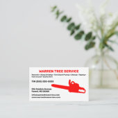 Tree Service Company Business Card Visitenkarte (Stehend Vorderseite)