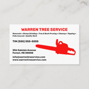 Tree Service Company Business Card Visitenkarte
