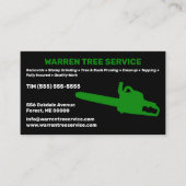 Tree Service Company Business Card Visitenkarte (Vorderseite)