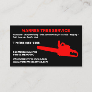 Tree Service Company Business Card Visitenkarte