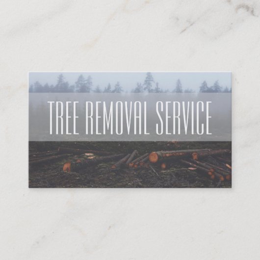 Tree Service Firewood Business Card Visitenkarte (Vorderseite)
