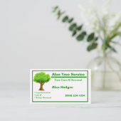 Tree Service-Visitenkarte Visitenkarte (Stehend Vorderseite)