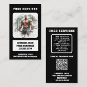 *~* Tree Services Lumber Jack Tree Man QR Visitenkarte (Vorne/Hinten)
