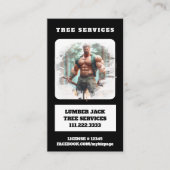 *~* Tree Services Lumber Jack Tree Man QR Visitenkarte (Vorderseite)