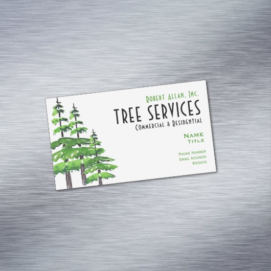 Tree-Services Magnetische Visitenkarte (Beispiel)